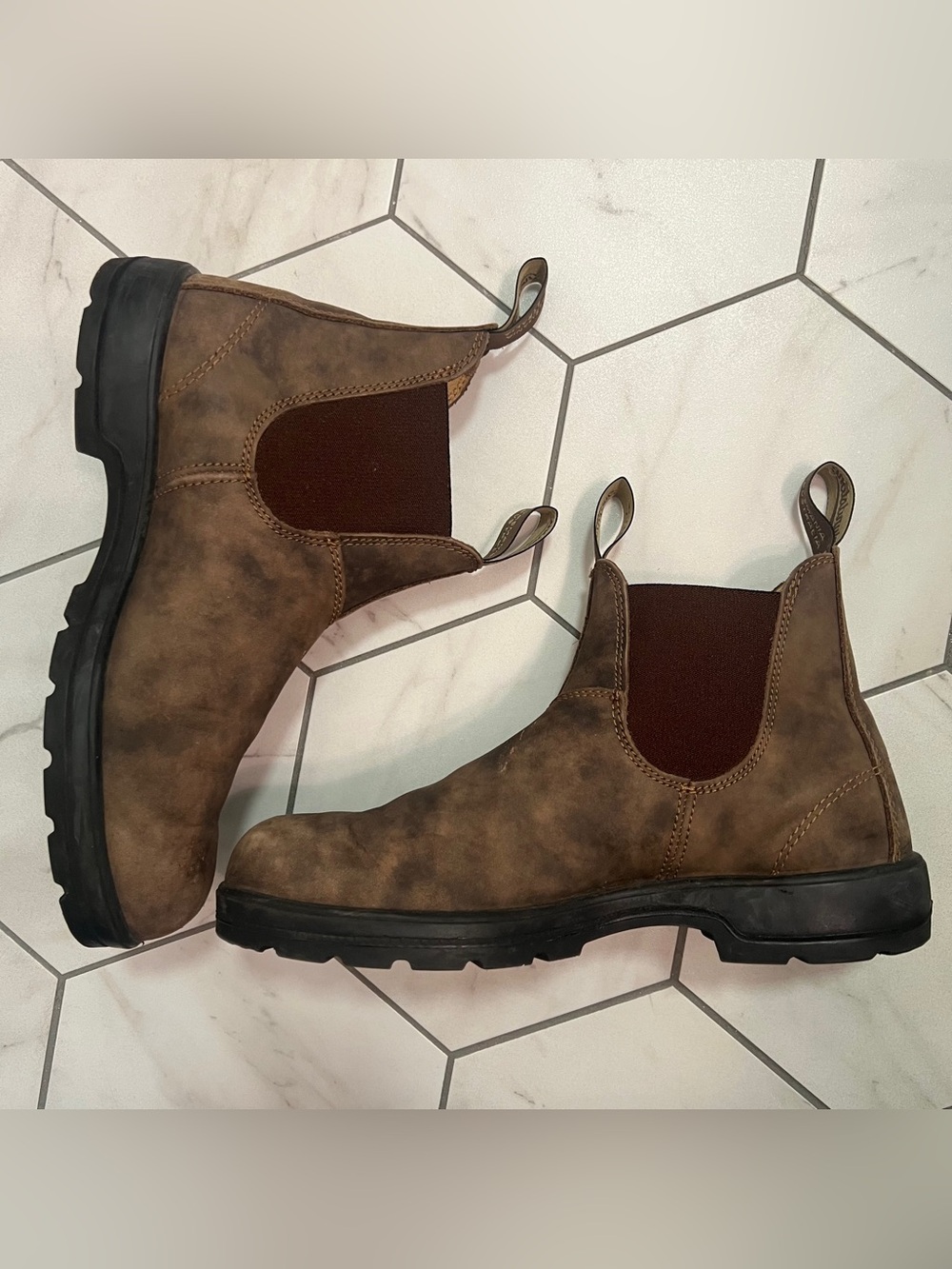 Blundstone 585 Rustic Brown Premium Leather Chelsea Boots Size 10 Mens - Picture 6 of 11
